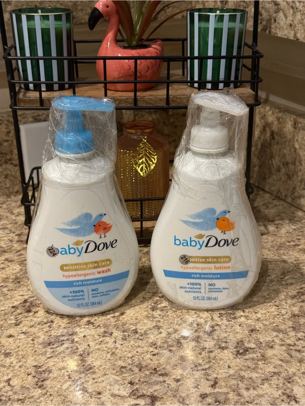 Baby Dove Wash and Lotion Sensitive Skin Hypoallergenic Rich Moisture